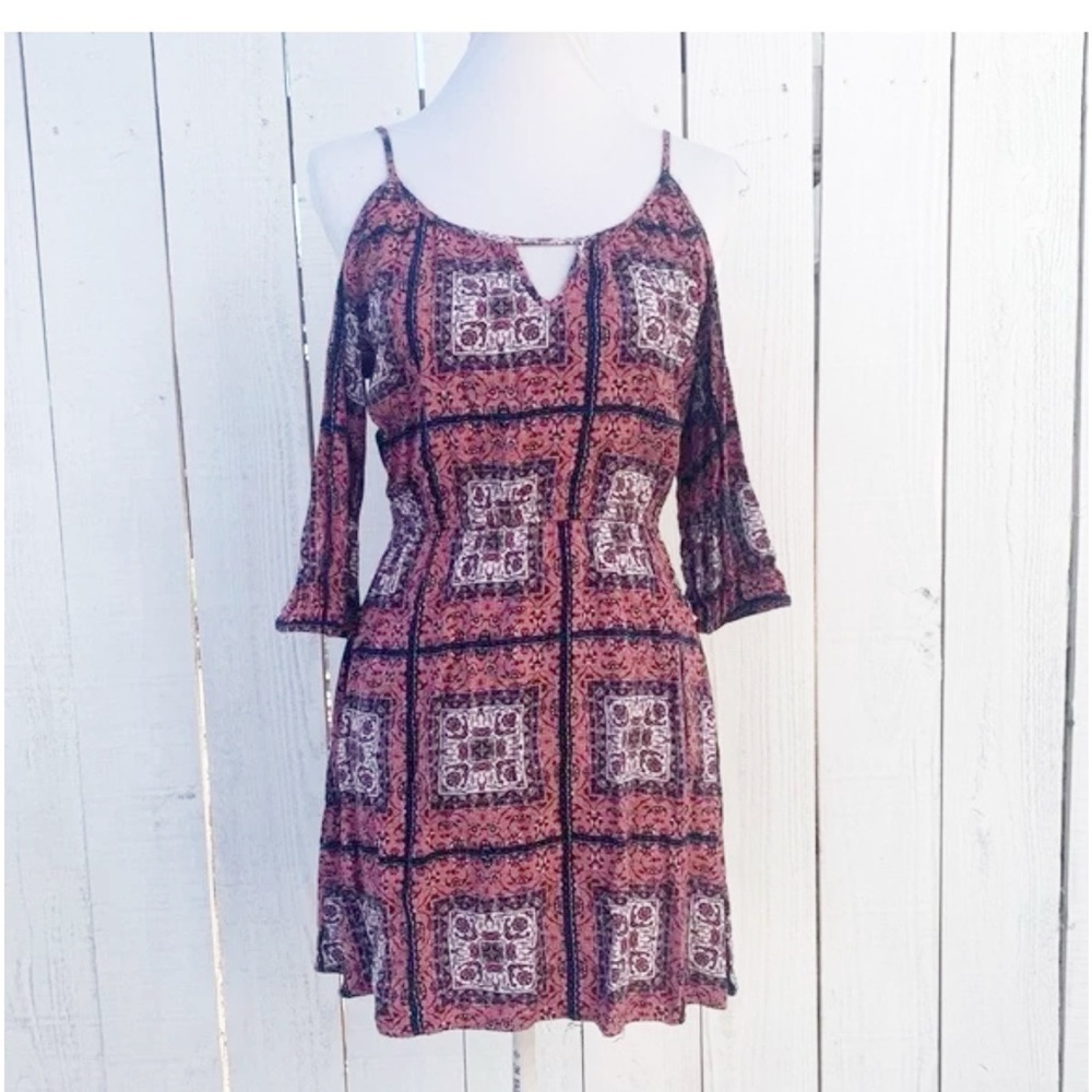 Hippie Rose‎ Red Cold Shoulder Sundress